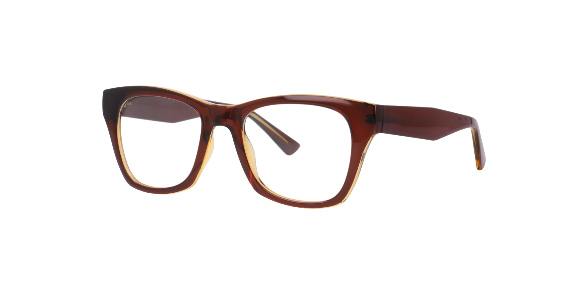 Brighton Crystal Braun KunststoffEyeglass Frames von B24, Dreiviertelansicht