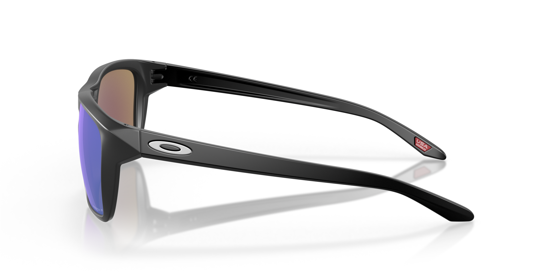 Sylas Matzwart KunststofSunglass Frames van B24, Zijaanzicht
