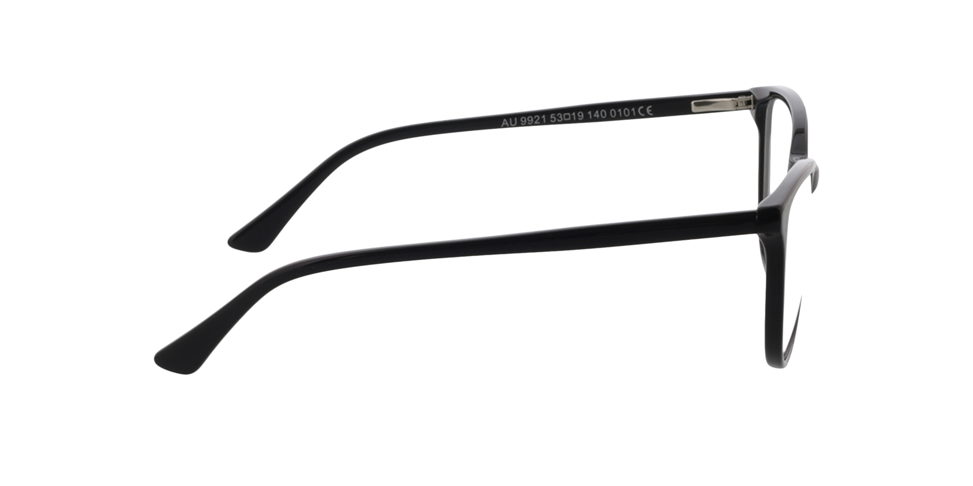 Waverly Zwart AcetaatEyeglass Frames van B24, Zijaanzicht
