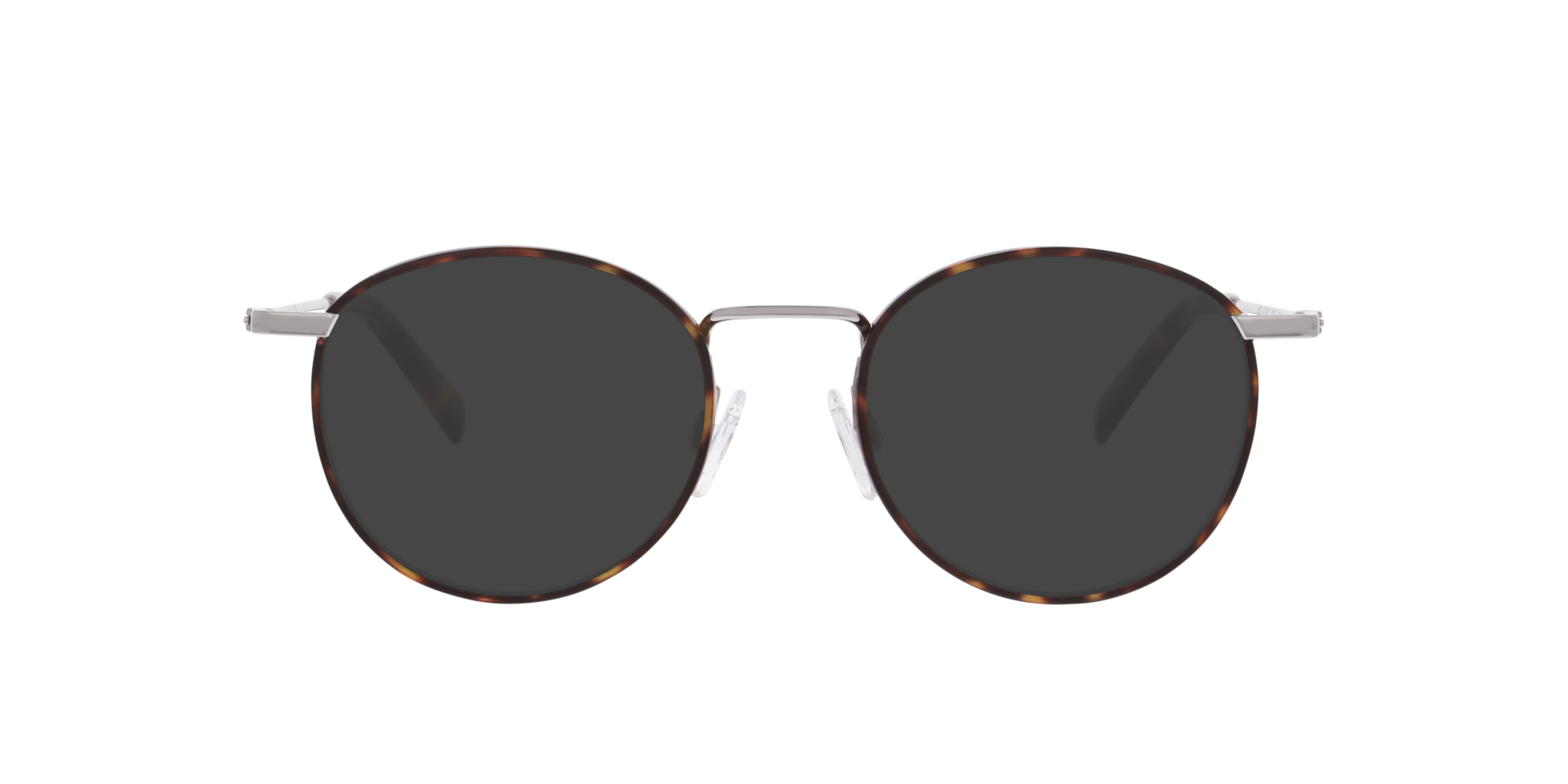 Duke Havana On Silver TitaanEyeglass Frames van B24, met getinte lenzen