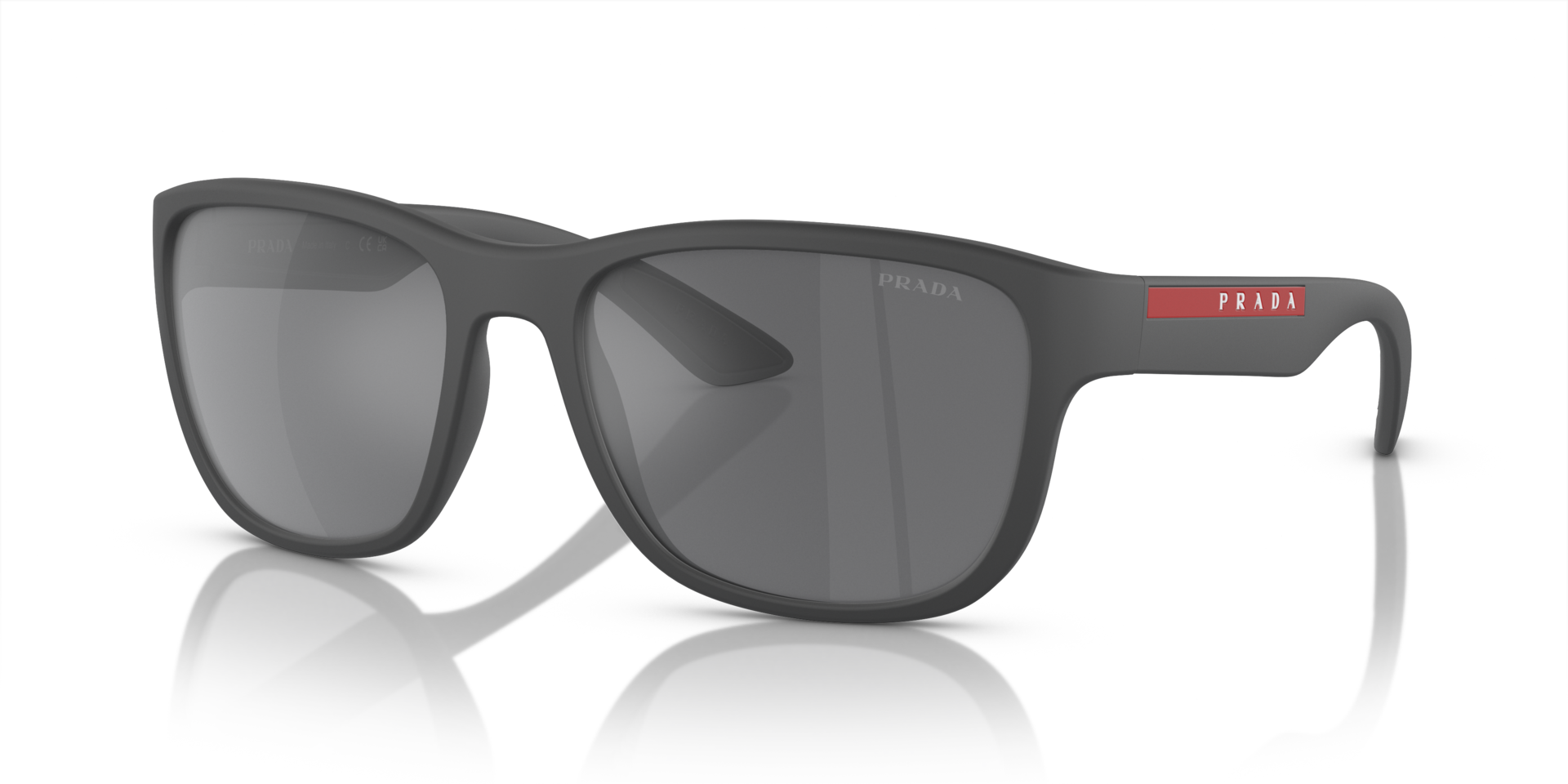 PS 01US Grijs Rubber KunststofSunglass Frames van B24, Hoekweergave