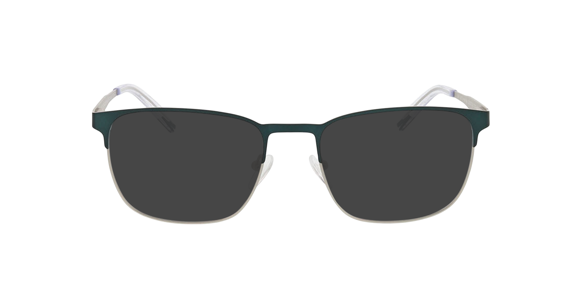 Hamilton Matt Green  &  Matt Silver MetallEyeglass Frames von B24, mit getönten Gläsern