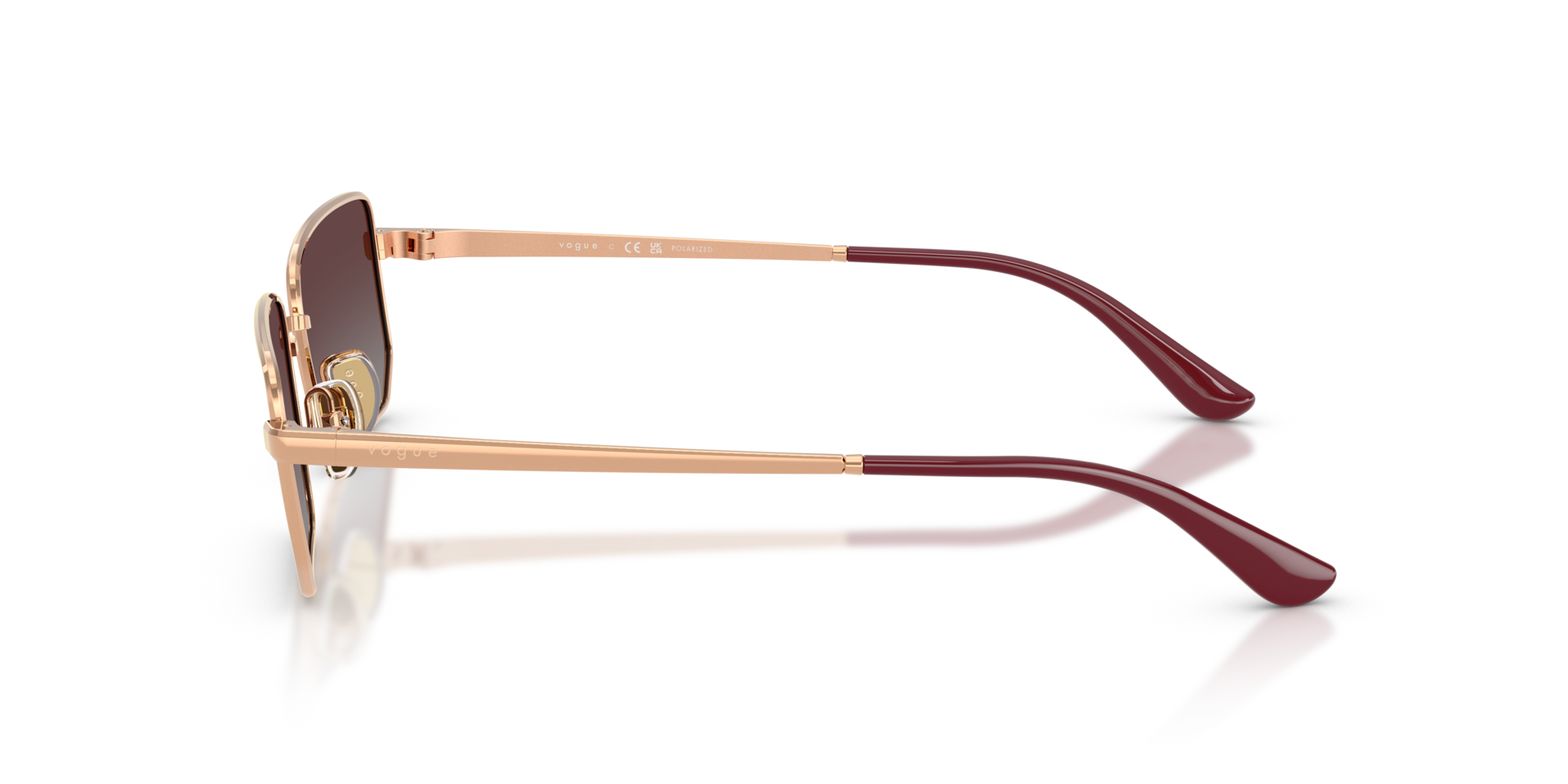 VO4352S Roségoud MetaalSunglass Frames van B24, Zijaanzicht