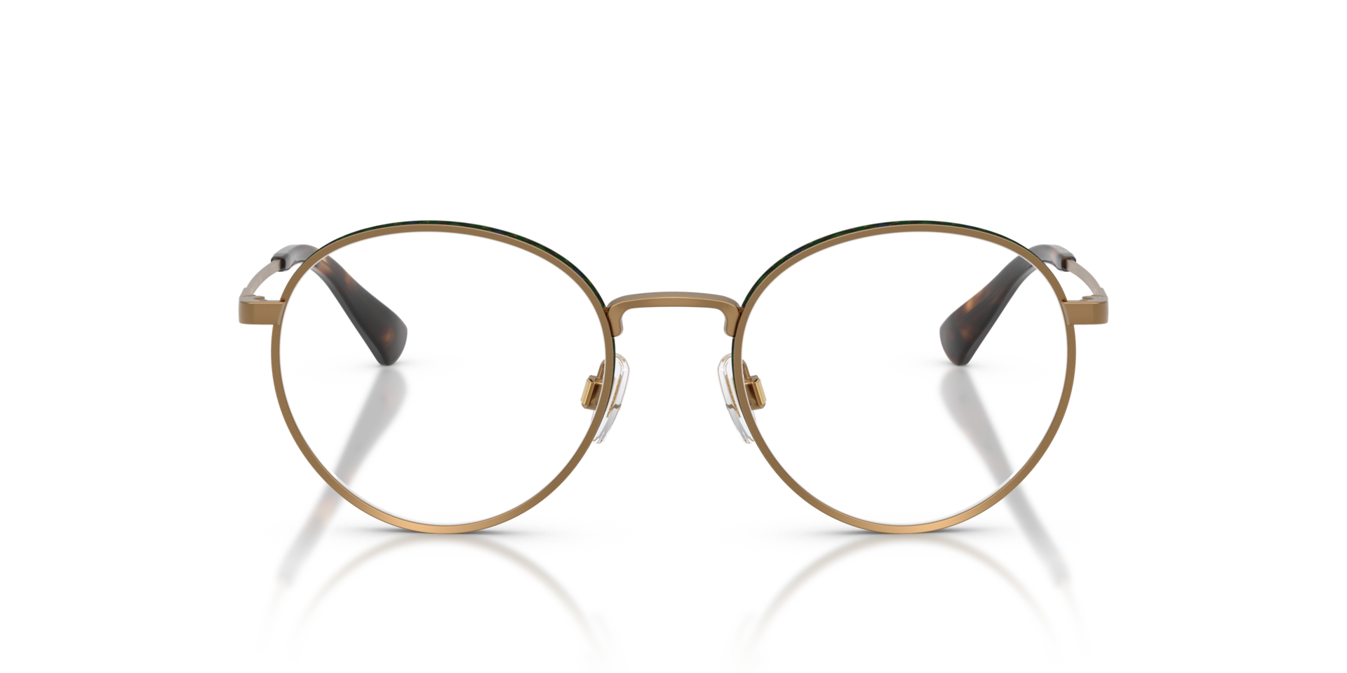 PH1241 Semishiny Brass MetallEyeglass Frames von B24, Vorderansicht