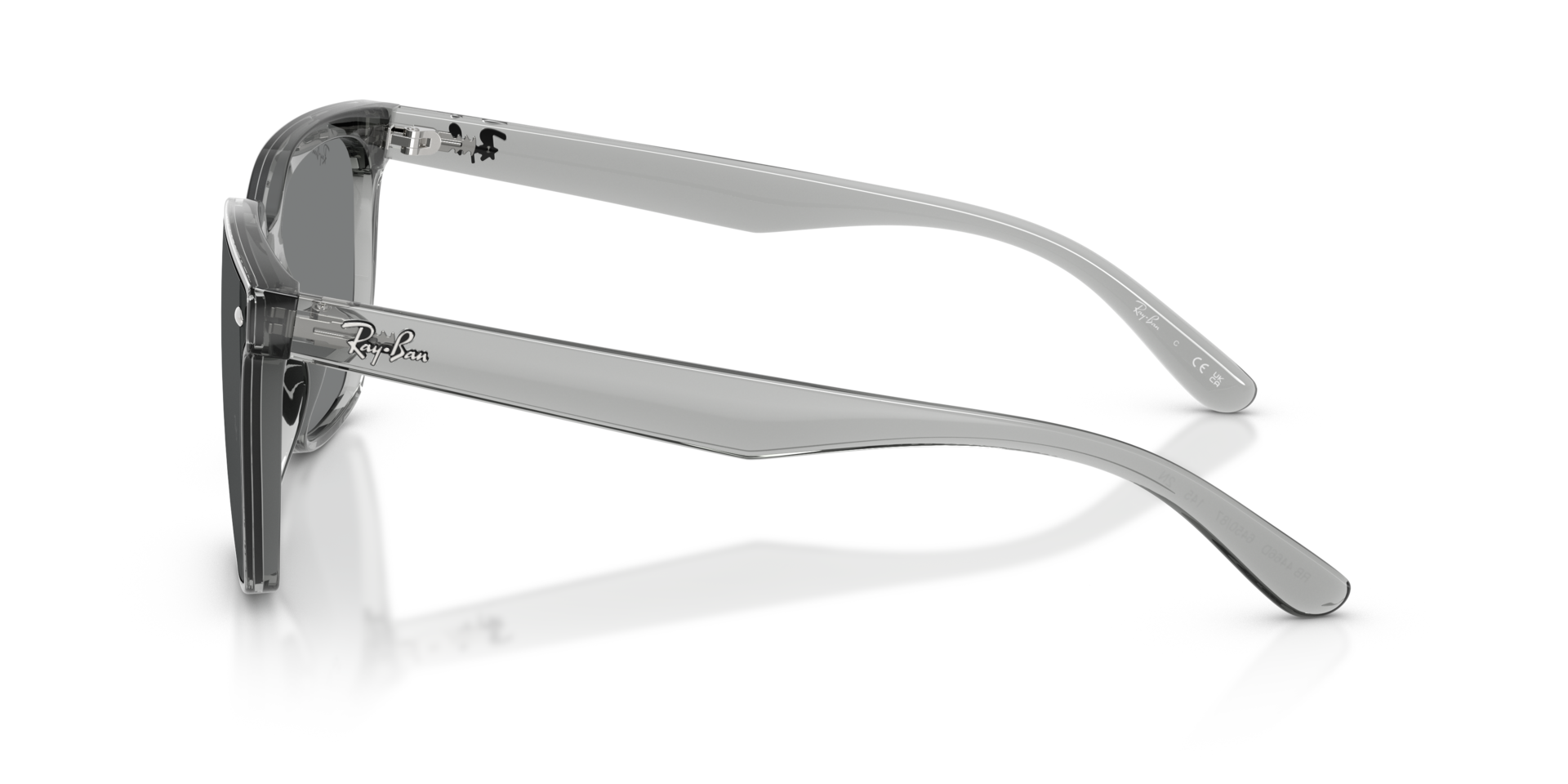 RB4466D Grau transparent KunststoffSunglass Frames von B24, Seitenansicht