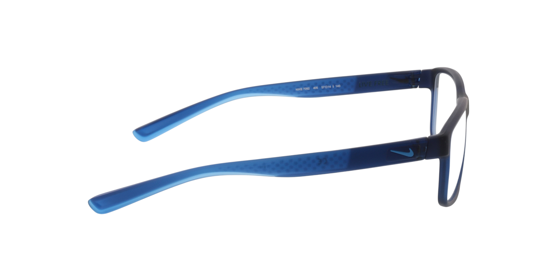 NIKE 7092 Matt Blau KunststoffEyeglass Frames von B24, Seitenansicht