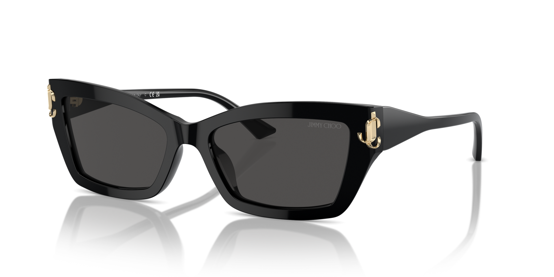 JC5011U Schwarz AcetatSunglass Frames von B24, Dreiviertelansicht