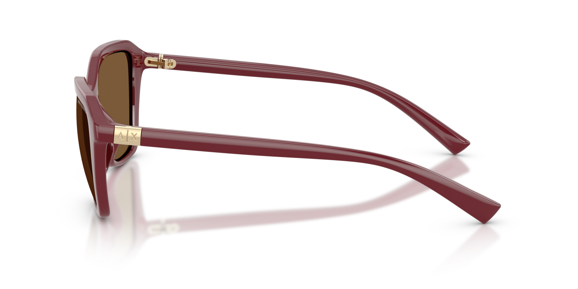 AX4173SU Glanzend bordeaux KunststofSunglass Frames van B24, Zijaanzicht