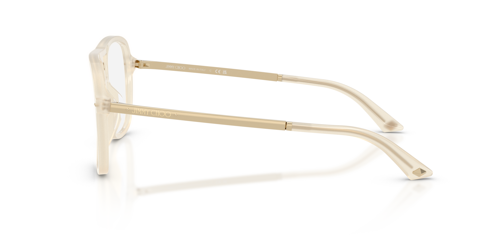 JC3052U Opaline Yellow AcetaatEyeglass Frames van B24, Zijaanzicht