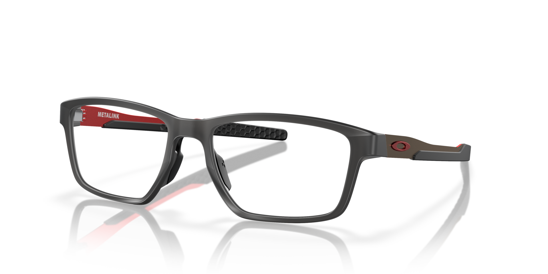 Metalink Satijnglans dofgrijs KunststofEyeglass Frames van B24, Hoekweergave
