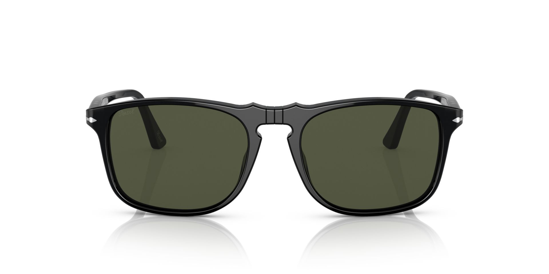 PO3059S Zwart AcetaatSunglass Frames van B24, Vooraanzicht