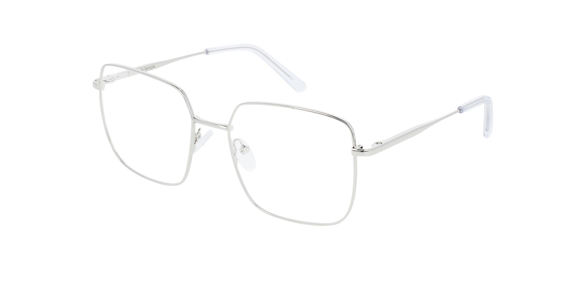 Naomi Silver Metal MetaalEyeglass Frames van B24, Hoekweergave