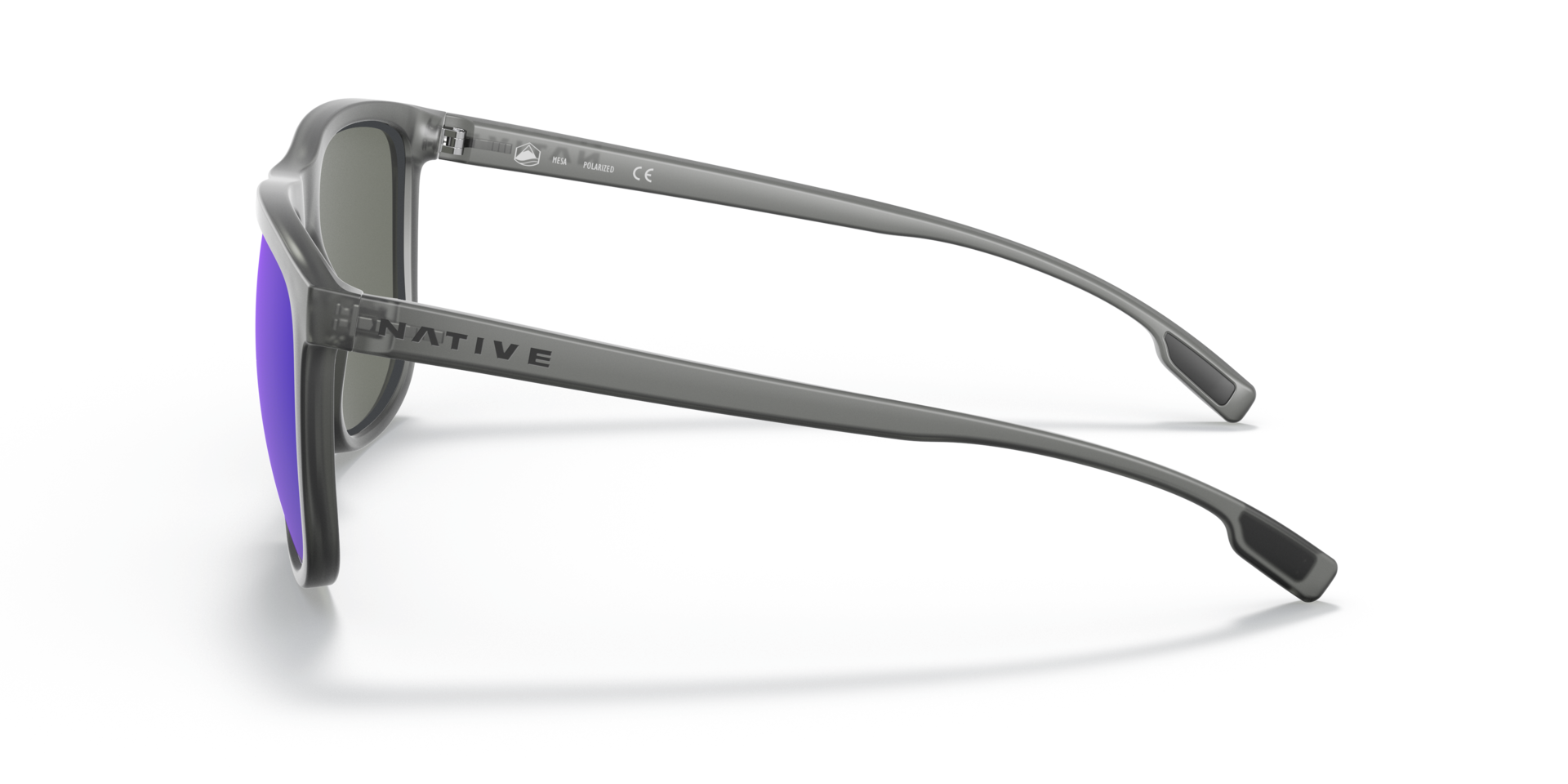 XD9036 Matte Smoke Crystal KunststoffSunglass Frames von B24, Seitenansicht