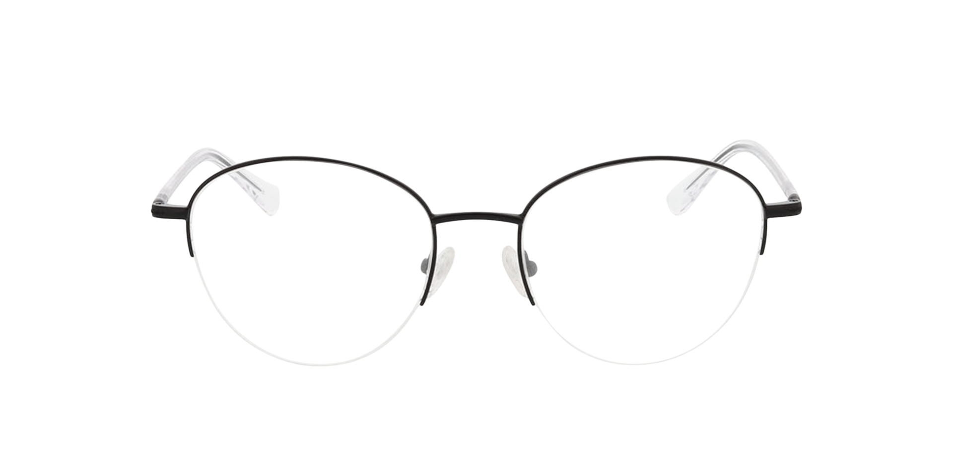 Portland Schwarz MetallEyeglass Frames von B24, Vorderansicht