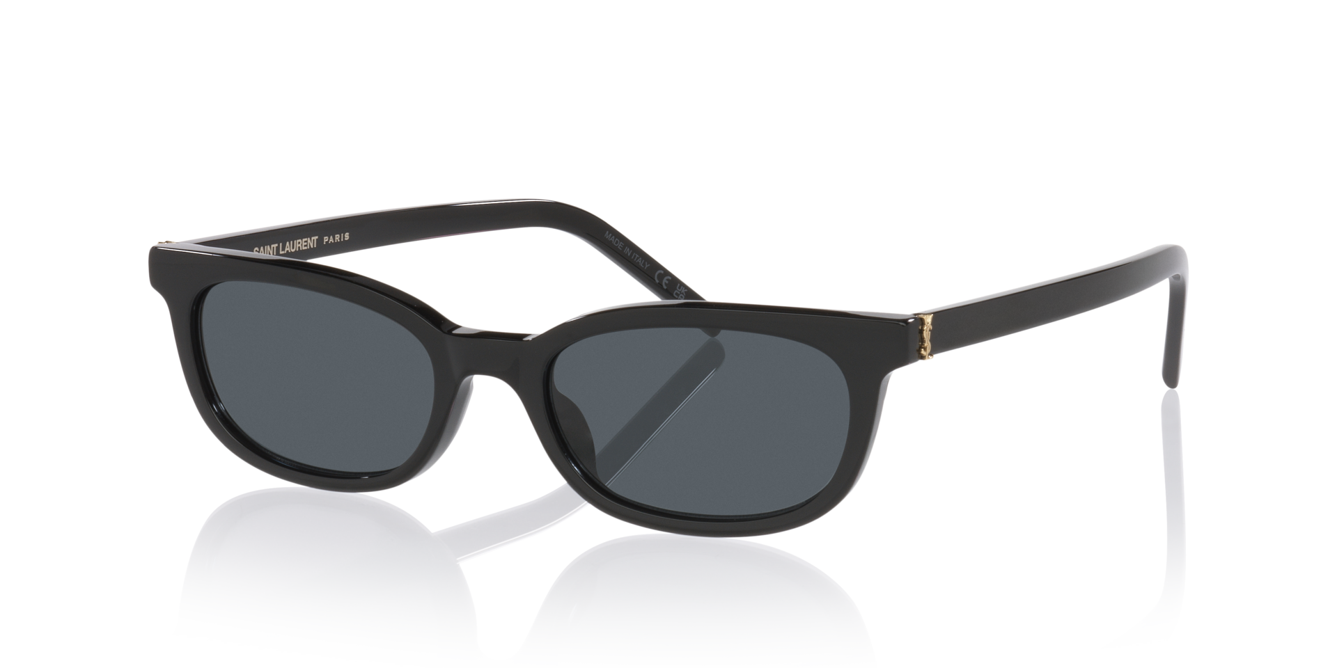 Sl M160 Zwart AcetaatSunglass Frames van B24, Hoekweergave