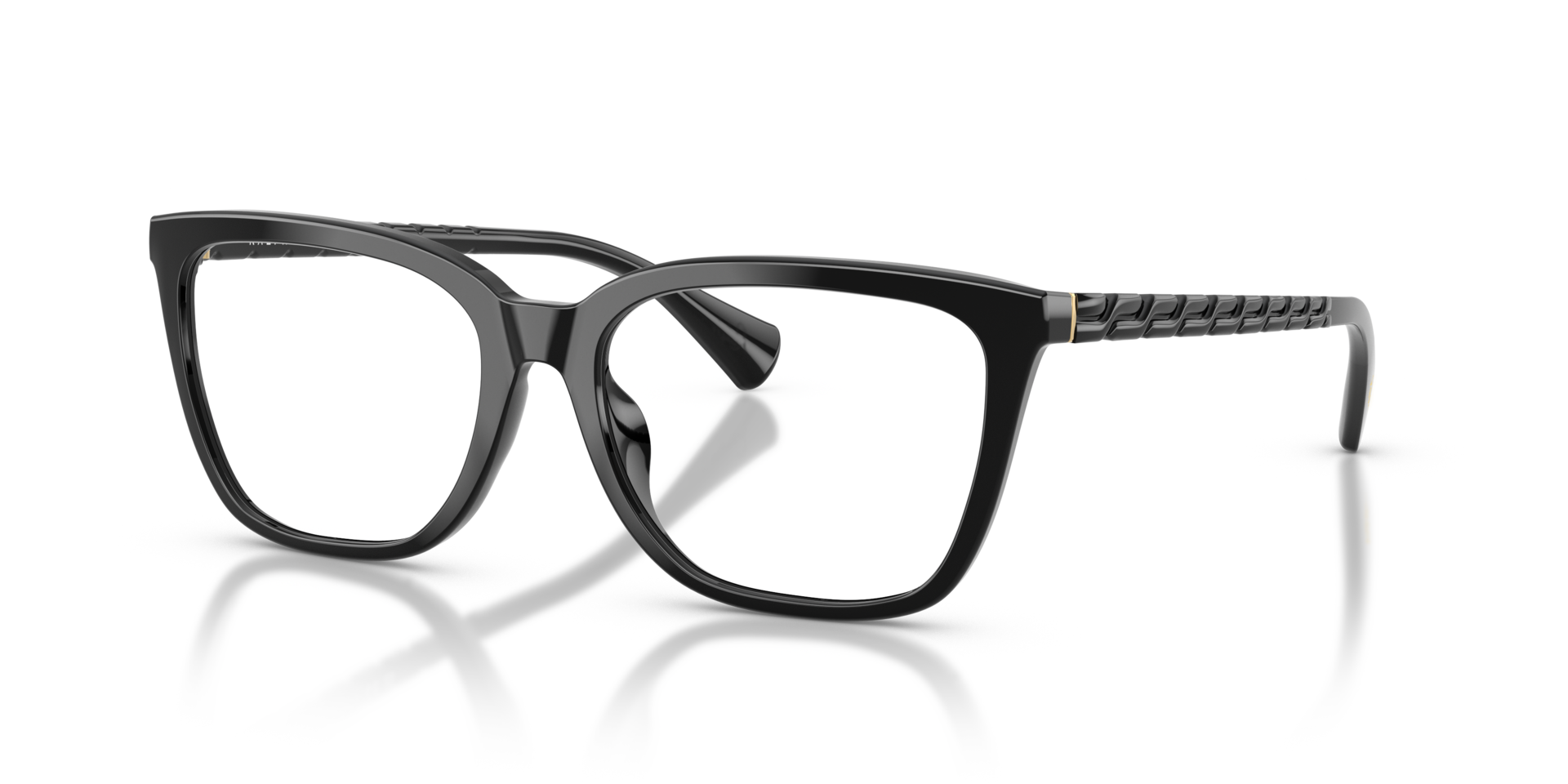 RA7178U Schwarz glänzend KunststoffEyeglass Frames von B24, Dreiviertelansicht