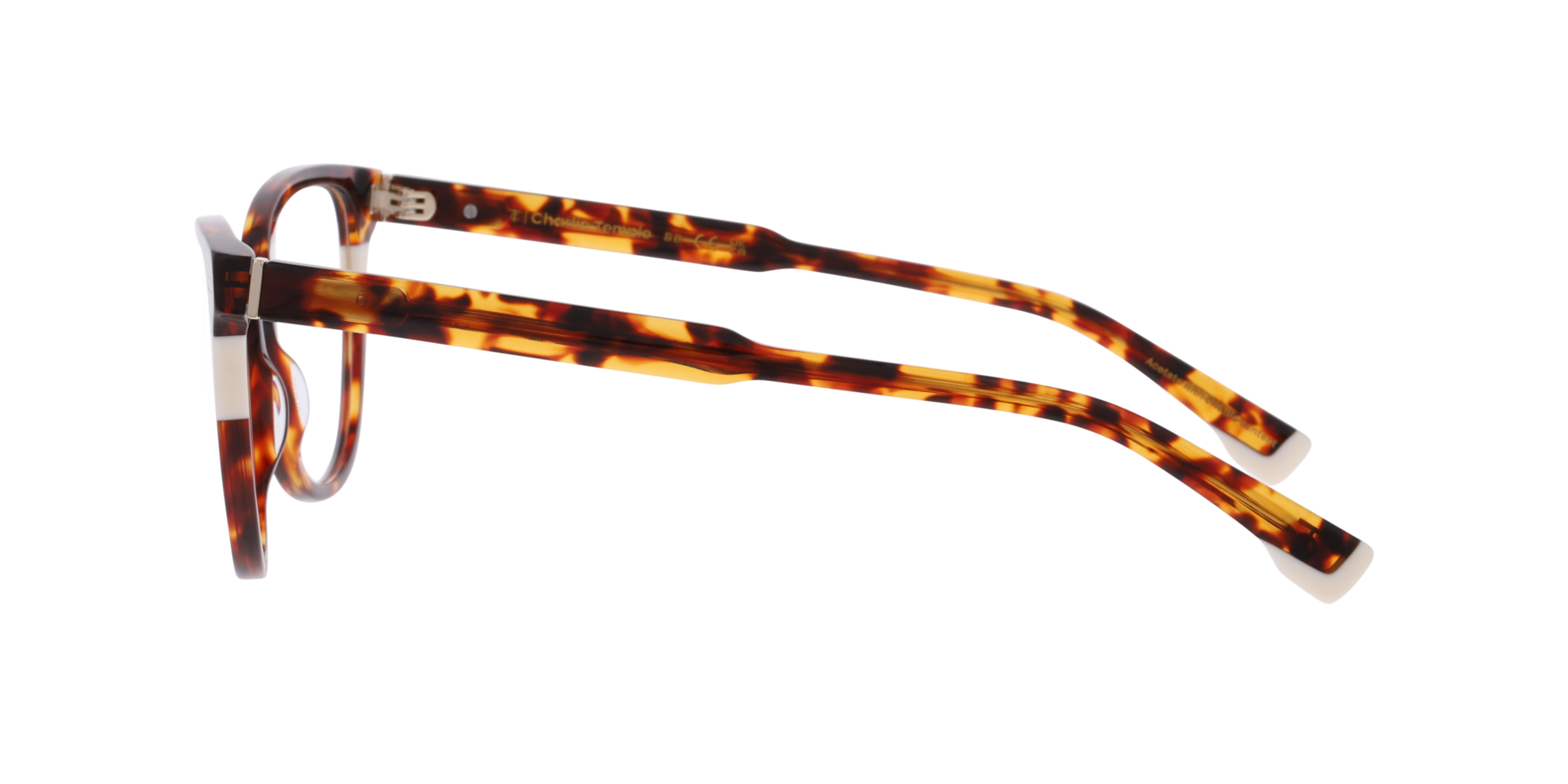 Lissia Cream On Havana AcetaatEyeglass Frames van B24, Zijaanzicht