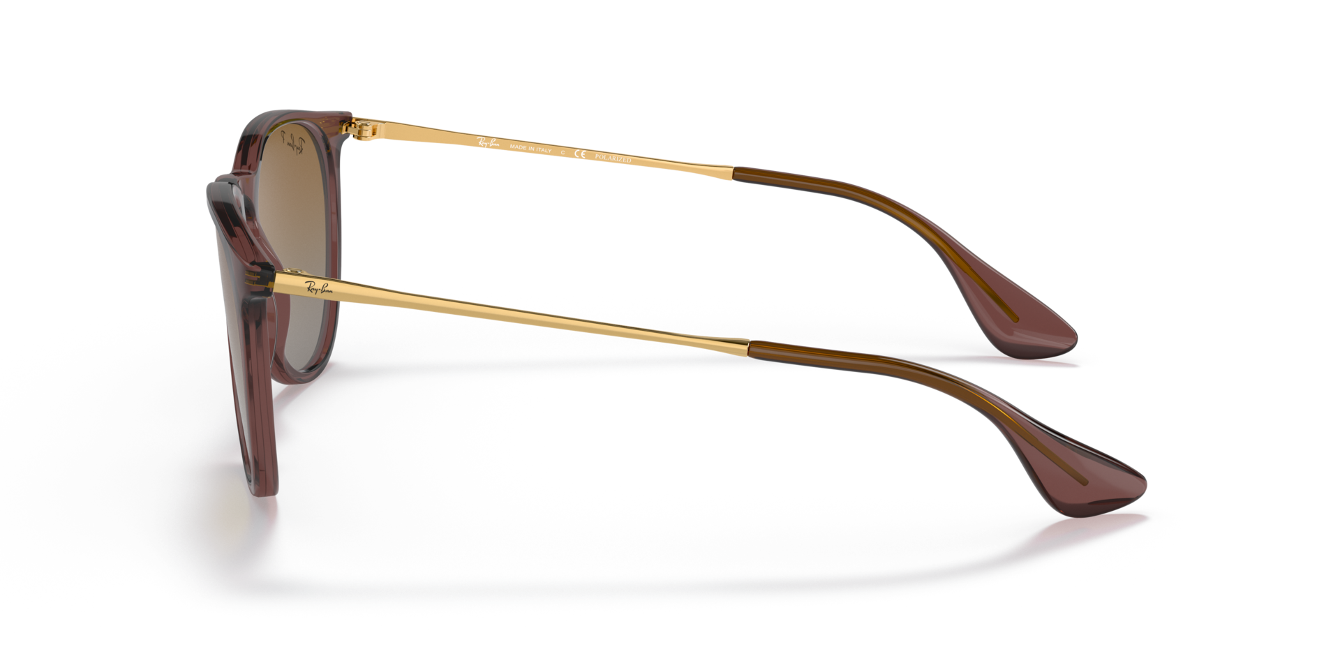 RB4171 Transparant donkerbruin KunststofSunglass Frames van B24, Zijaanzicht