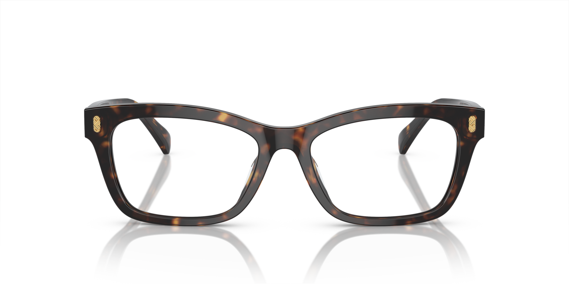 RA7154U Glanzend donker Havana AcetaatEyeglass Frames van B24, Vooraanzicht