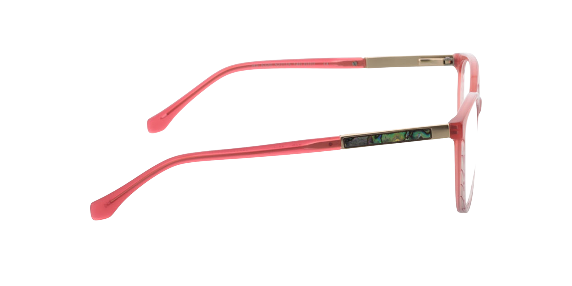 Malaga Gradiënt roze hoorn AcetaatEyeglass Frames van B24, Zijaanzicht