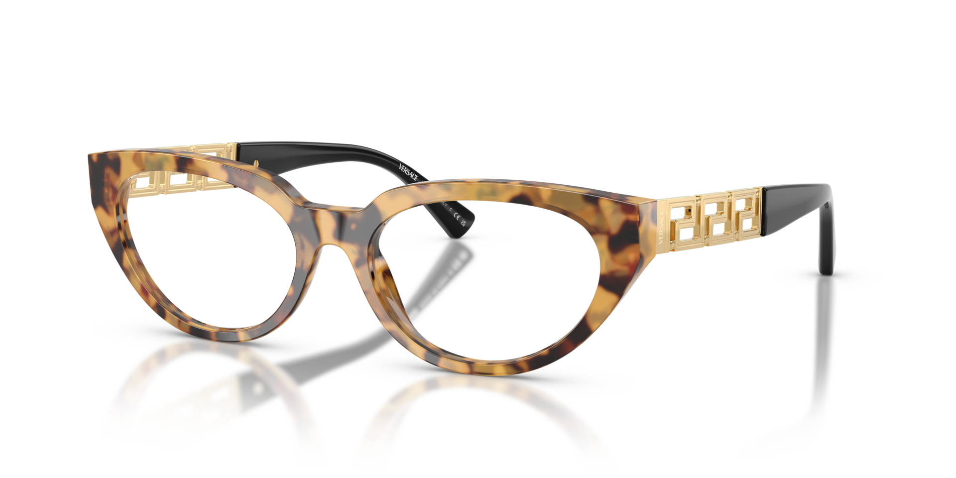 VE3383 Tortoise bruin AcetaatEyeglass Frames van B24, Hoekweergave