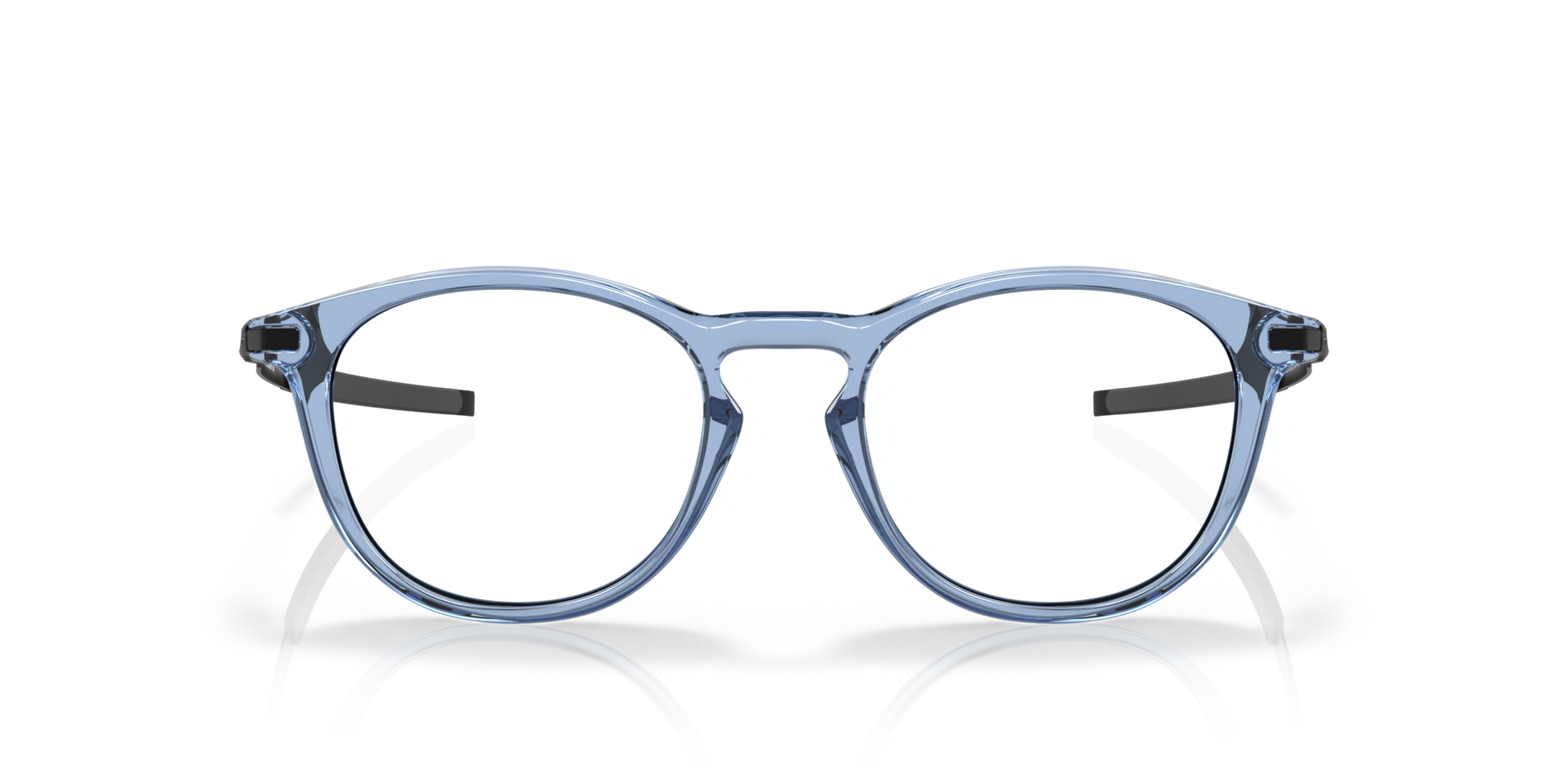 Pitchman™ R Blau transparent KunststoffSunglass Frames von B24, Vorderansicht