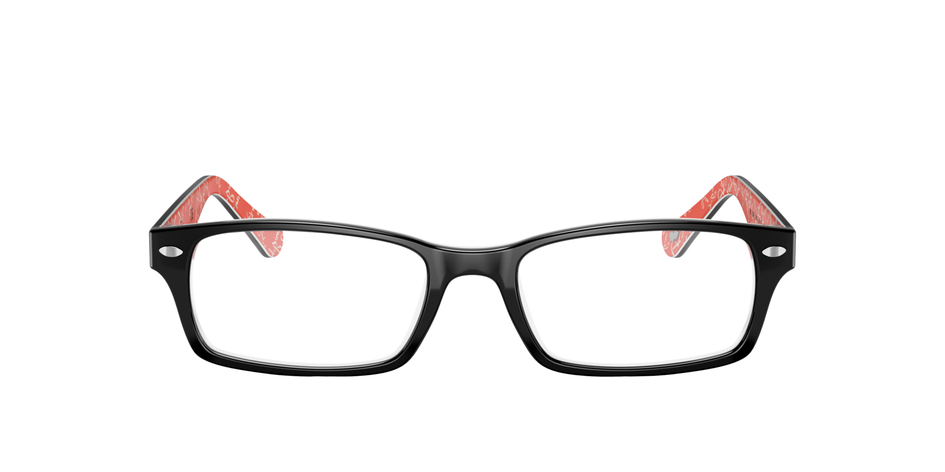 RB5206 Zwart op rood AcetaatEyeglass Frames van B24, Vooraanzicht