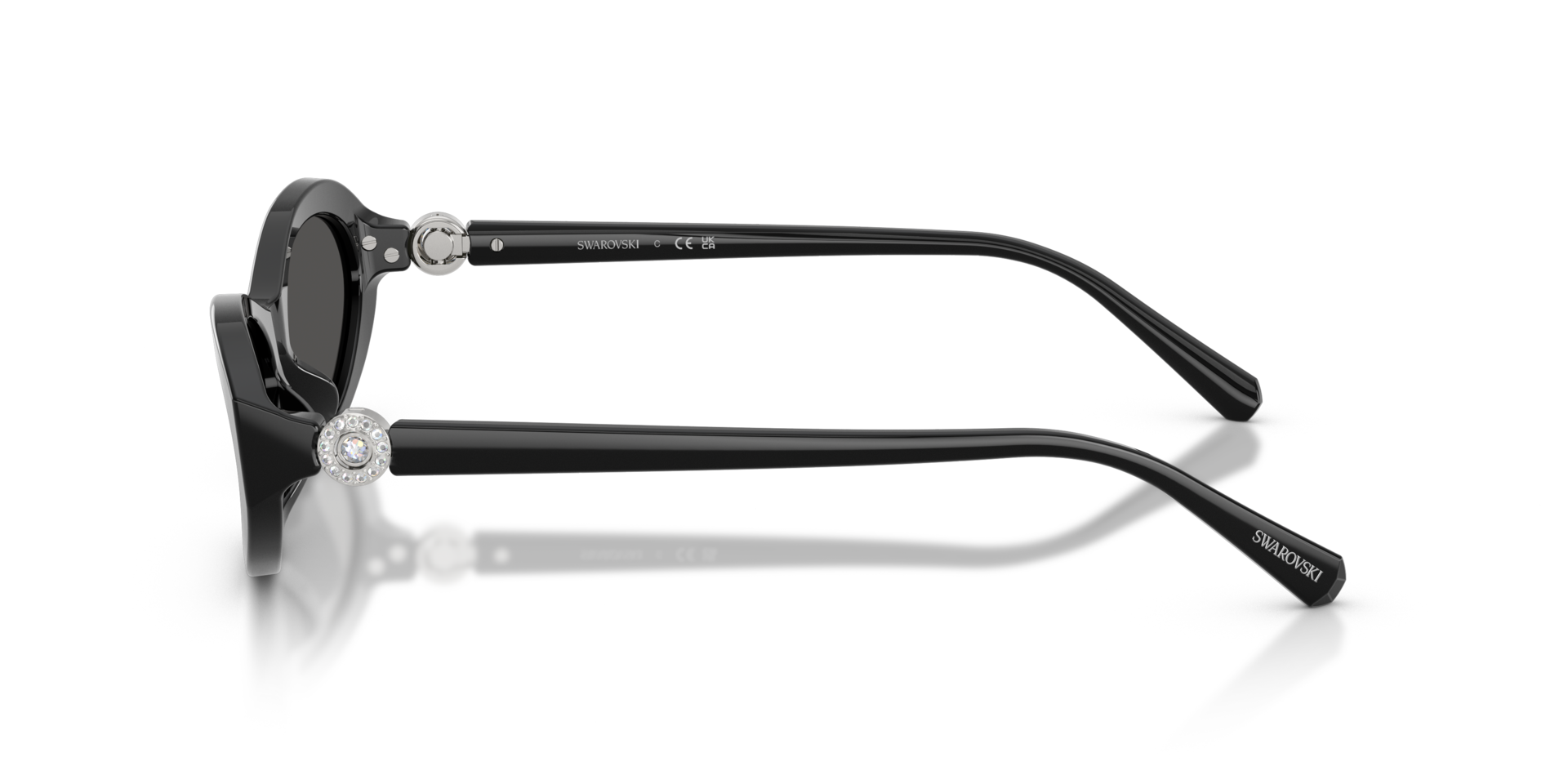 SK6069U Zwart AcetaatSunglass Frames van B24, Zijaanzicht