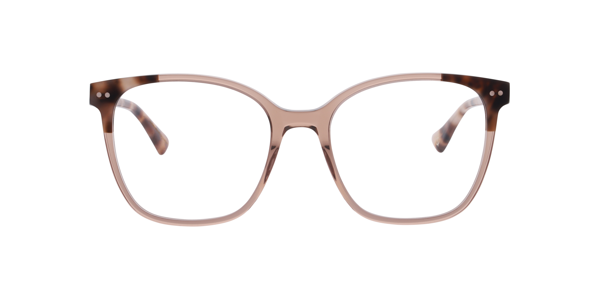 Olne Havana On Crystal Light Brown AcetatEyeglass Frames von B24, Vorderansicht