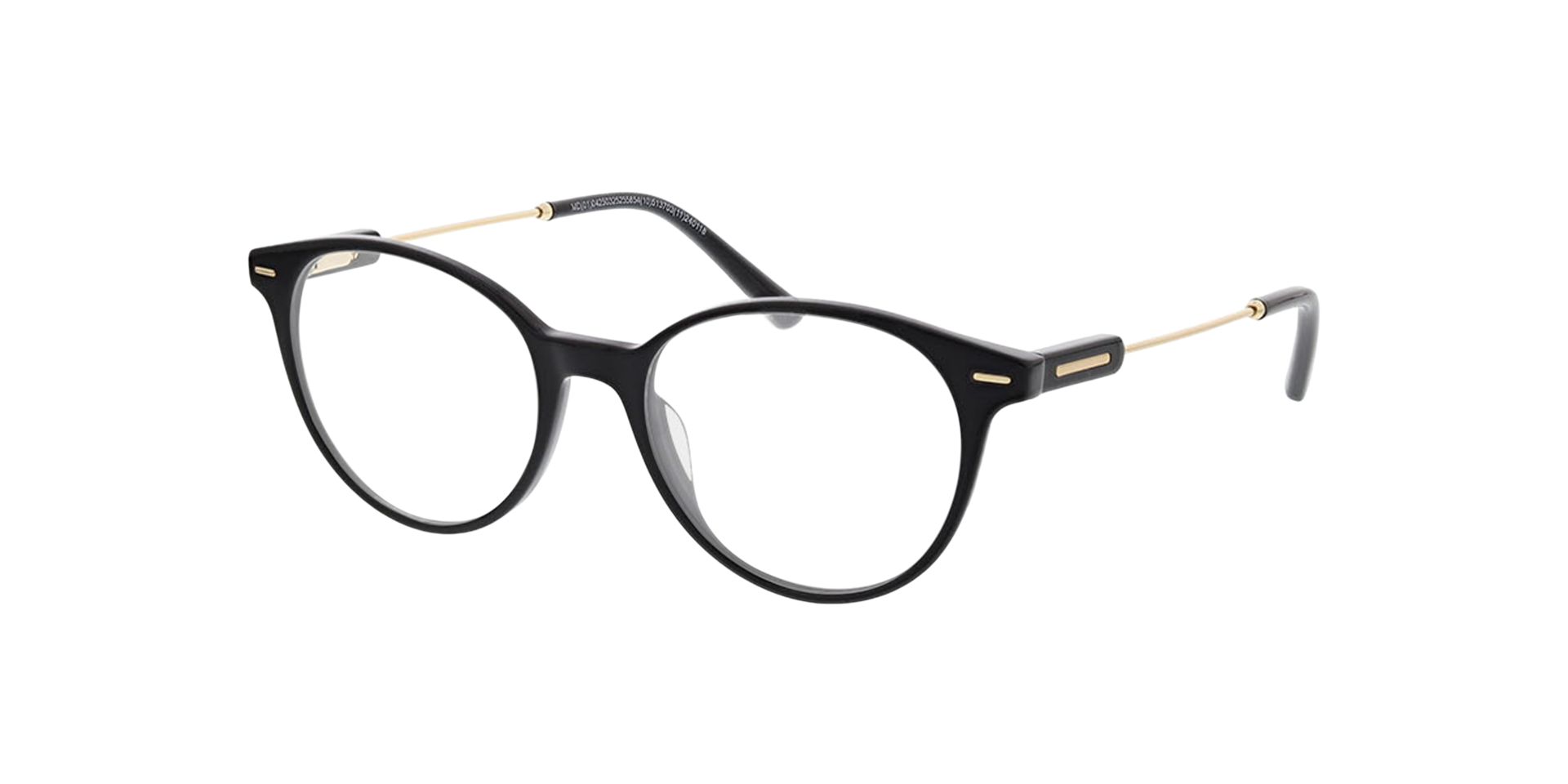 Venedig Schwarz AcetatEyeglass Frames von B24, Dreiviertelansicht