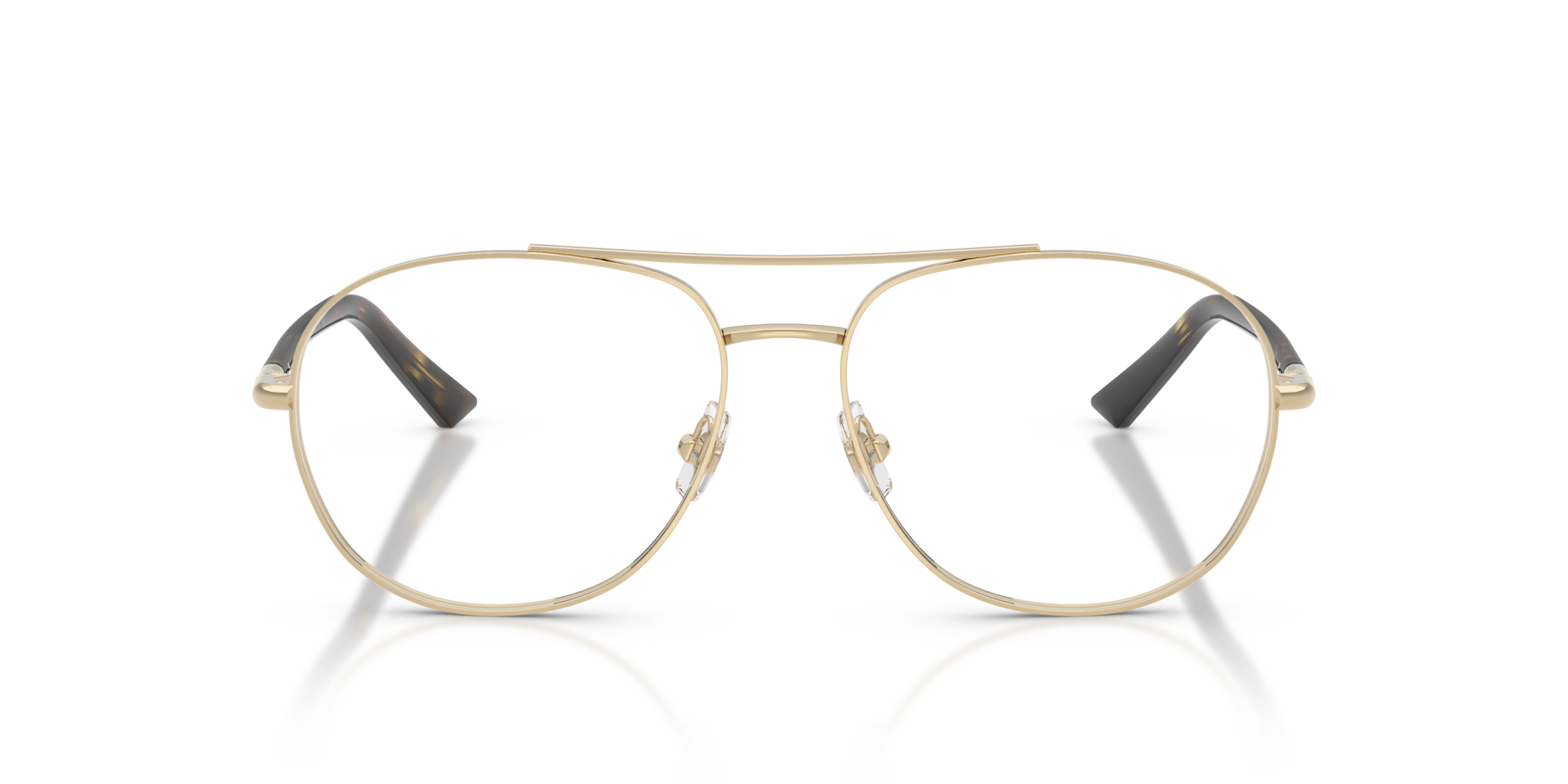 JC2021 Hellgold MetallEyeglass Frames von B24, Vorderansicht
