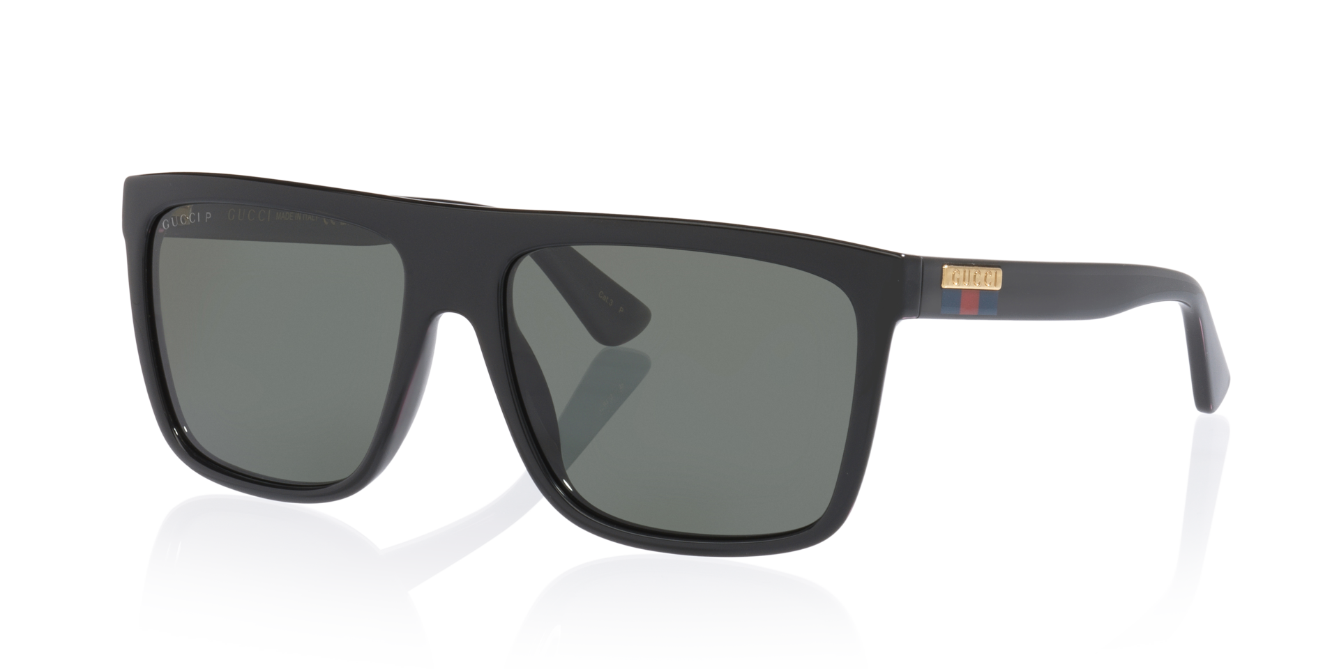 GG0748S Zwart glanzend KunststofSunglass Frames van B24, Hoekweergave