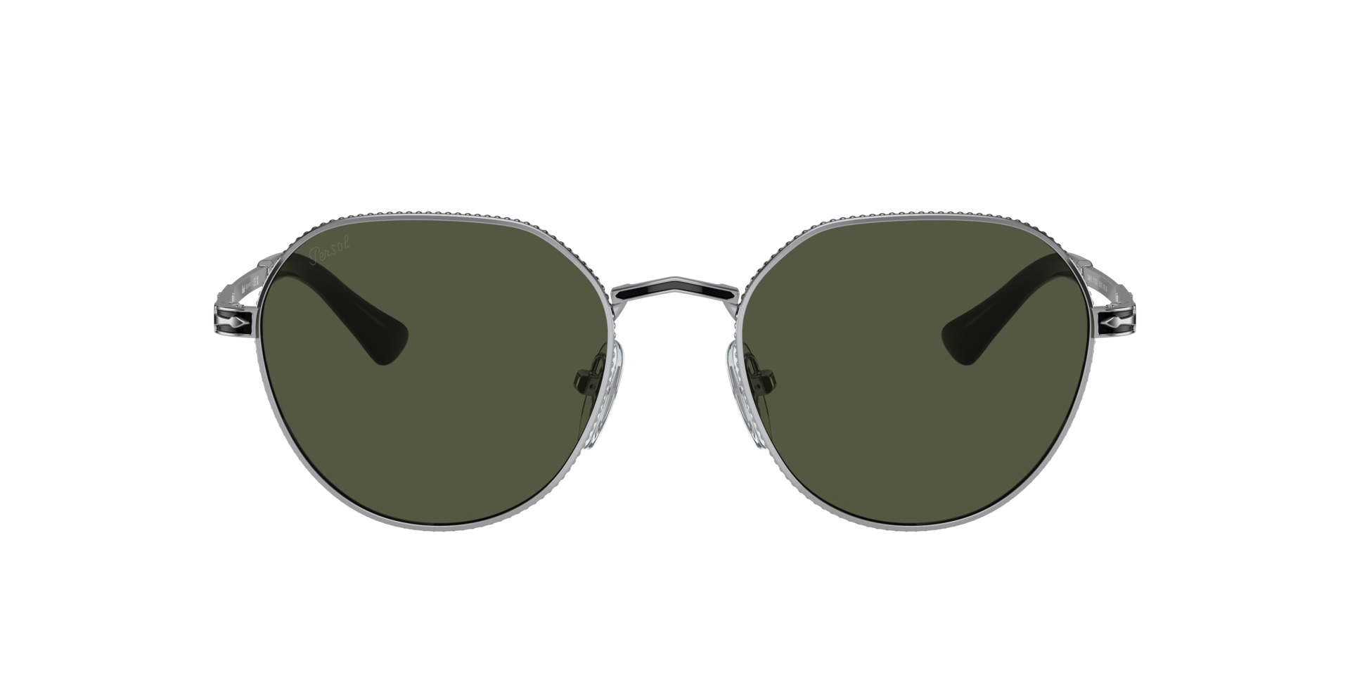 PO2486S Zilver MetaalSunglass Frames van B24, met getinte lenzen