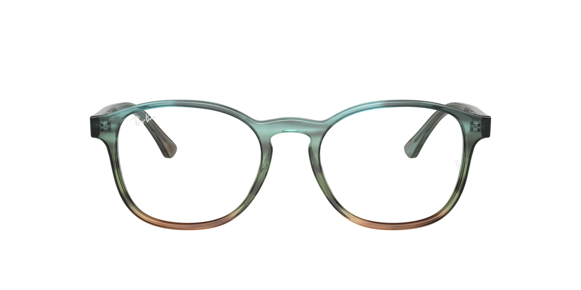 Gestreept blauw en groen RB5417 -  Acetate Brillen