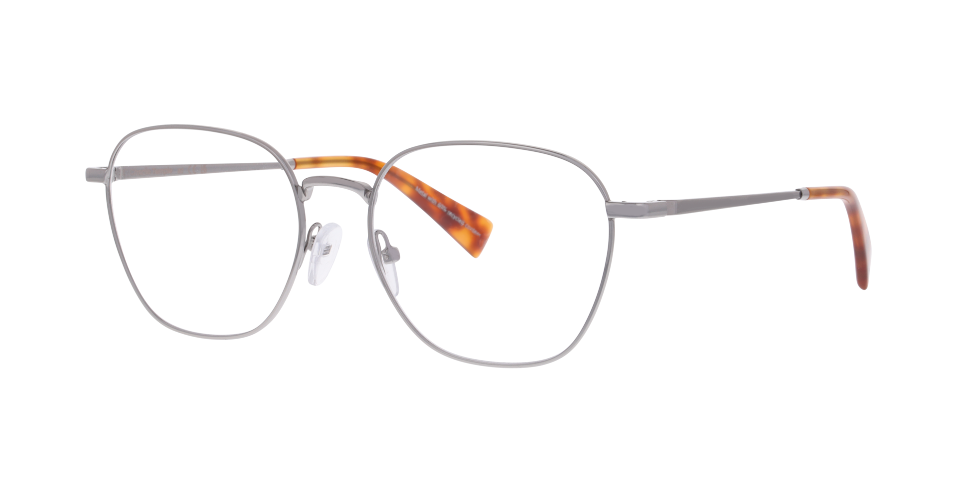 Sandro Silber MetallEyeglass Frames von B24, Dreiviertelansicht