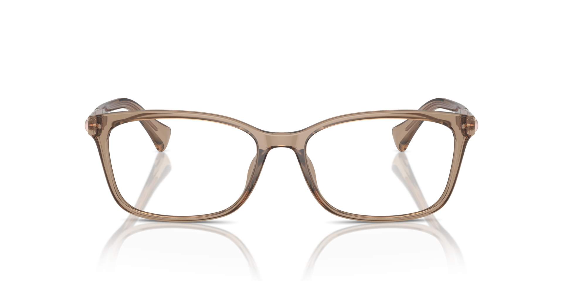 RA7160U Transparant Beige KunststofEyeglass Frames van B24, Vooraanzicht