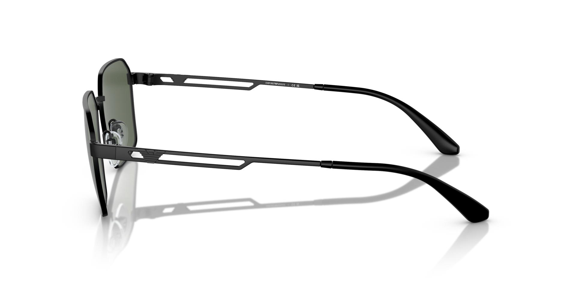 EA2140 Matt Schwarz MetallSunglass Frames von B24, Seitenansicht