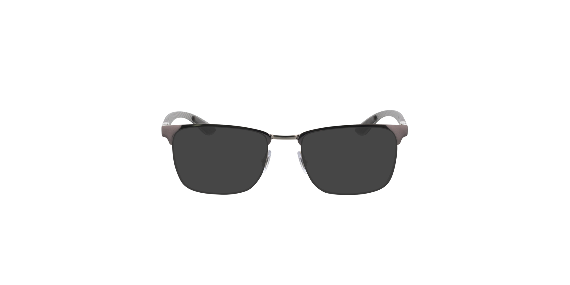 RB8421 Optics Grijs op zilver MetaalEyeglass Frames van B24, met getinte lenzen