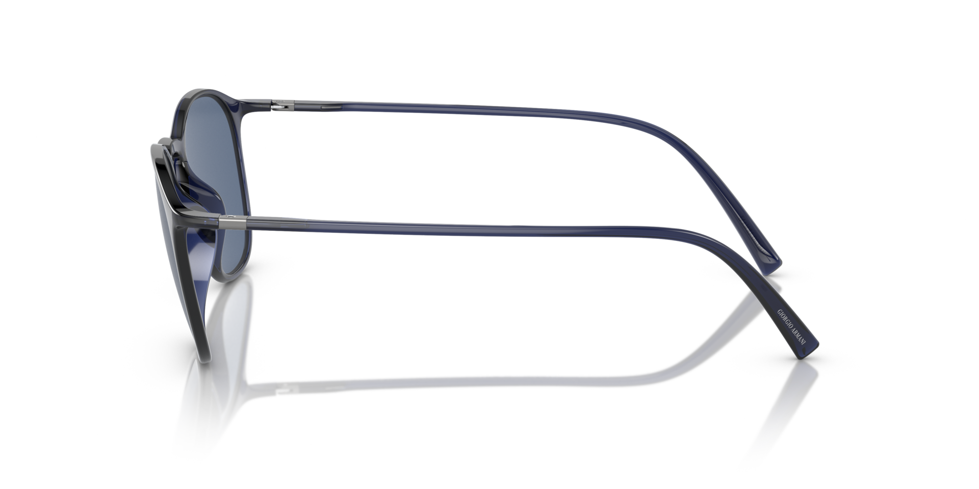 AR8186U Transparant blauw KunststofSunglass Frames van B24, Zijaanzicht