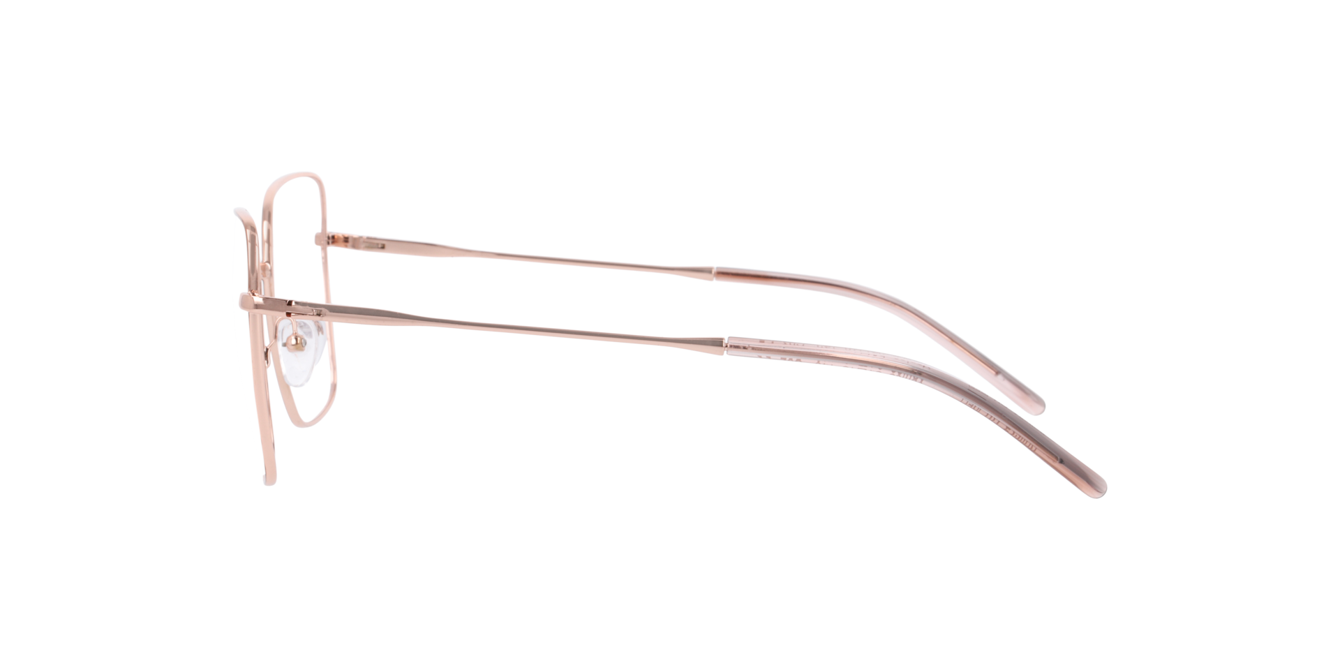Venice Pink & Pink Gold MetaalEyeglass Frames van B24, Zijaanzicht