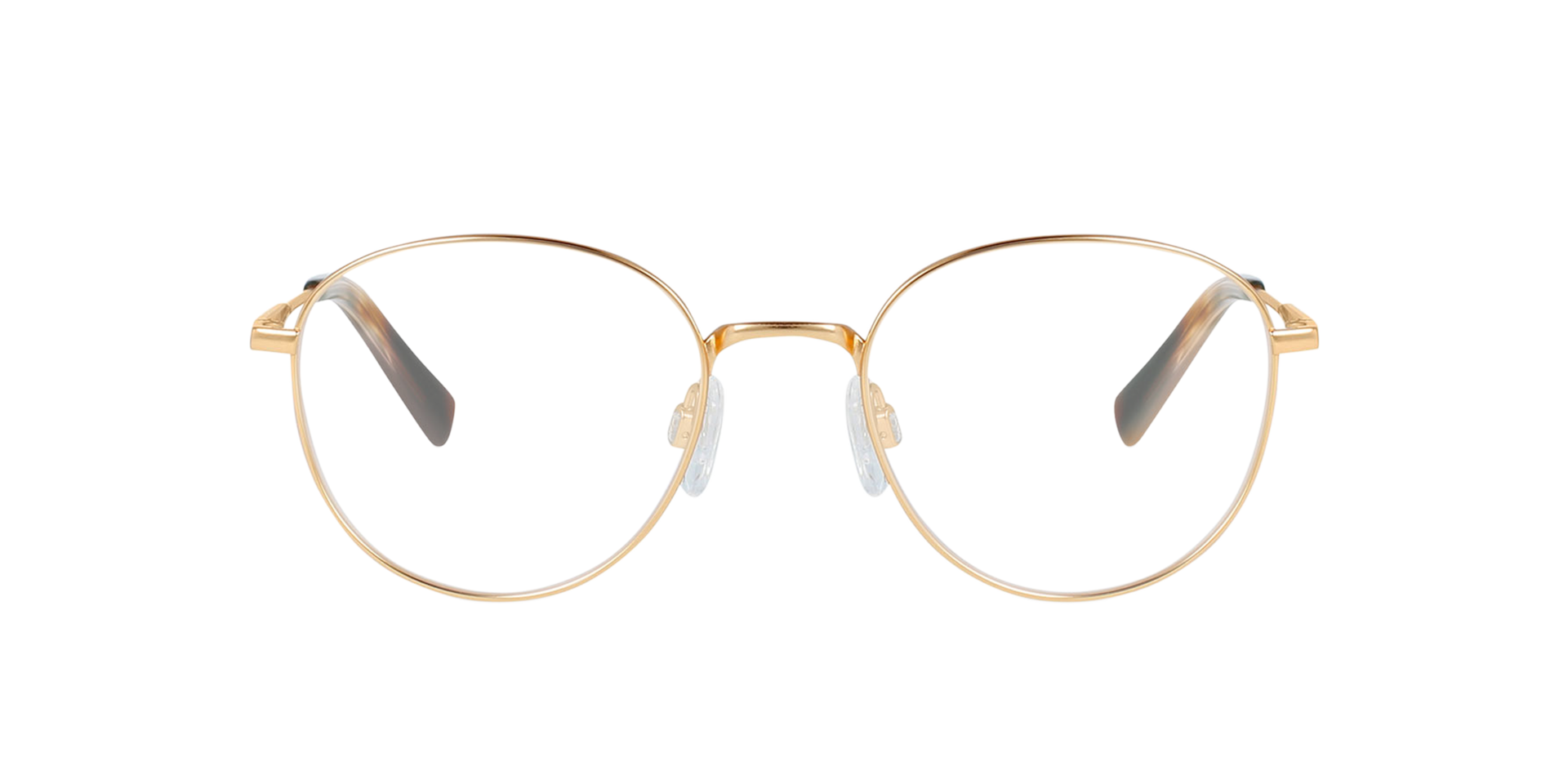 Luke Light Gold Titanium TitanEyeglass Frames von B24, Vorderansicht