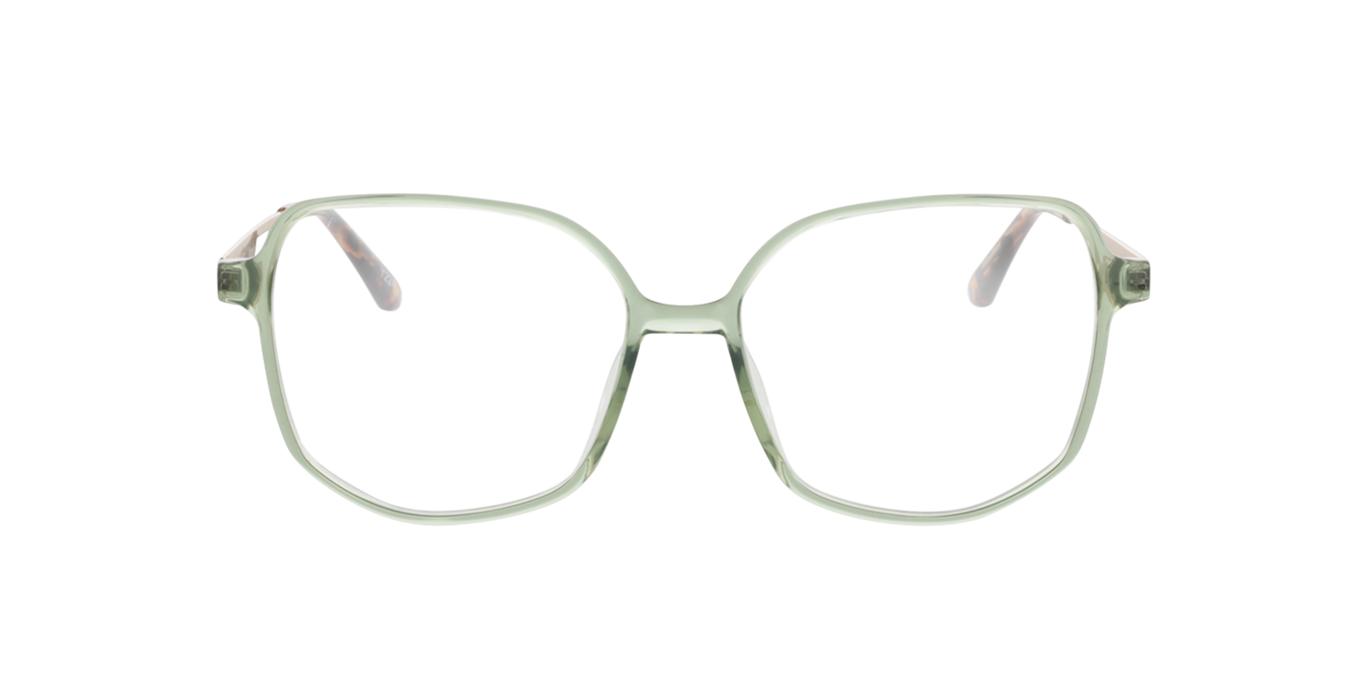 Utopia Crystal Green  &  Satin Gold KunststoffEyeglass Frames von B24, Vorderansicht