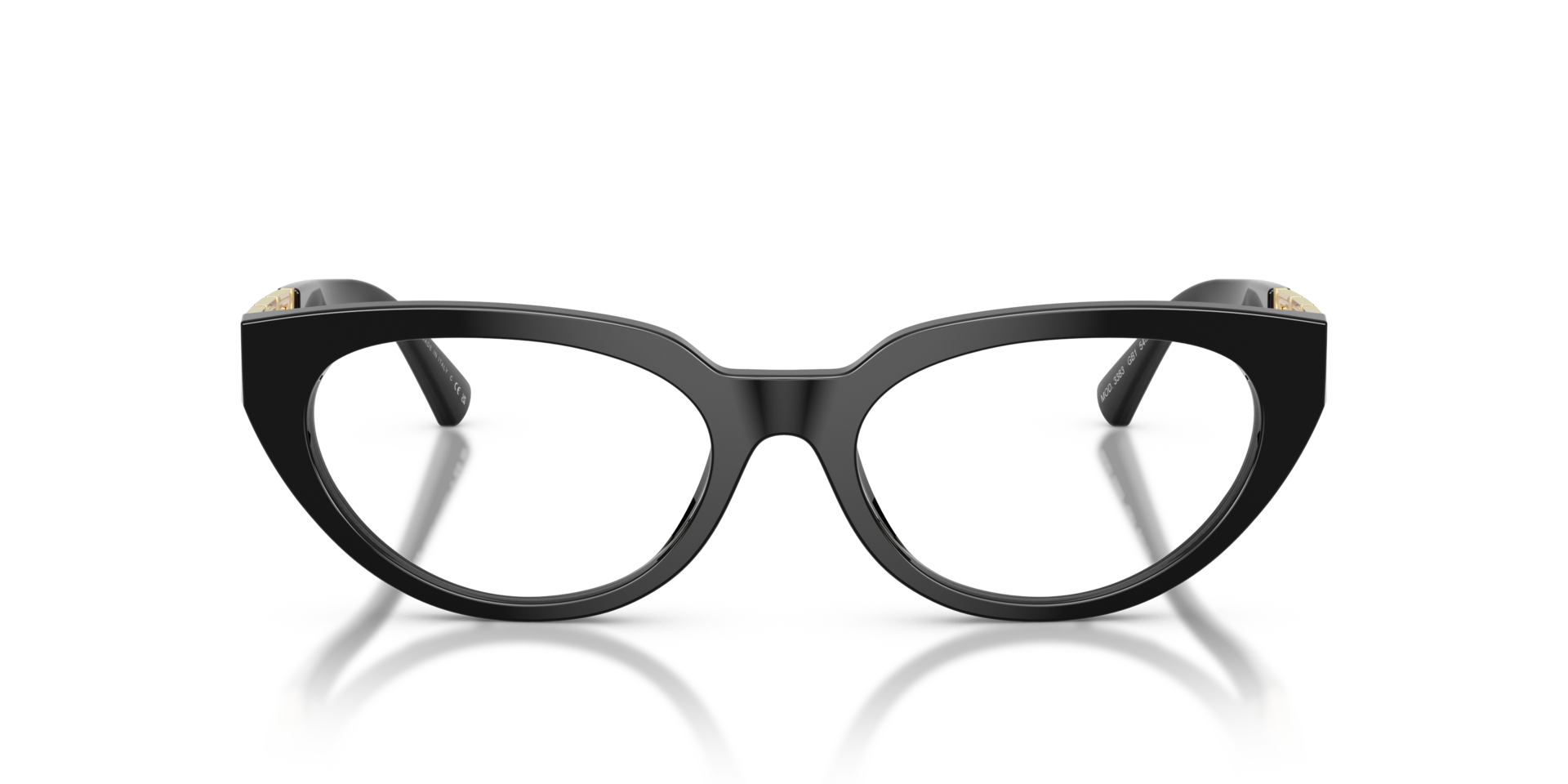 VE3383 Zwart AcetaatEyeglass Frames van B24, Vooraanzicht