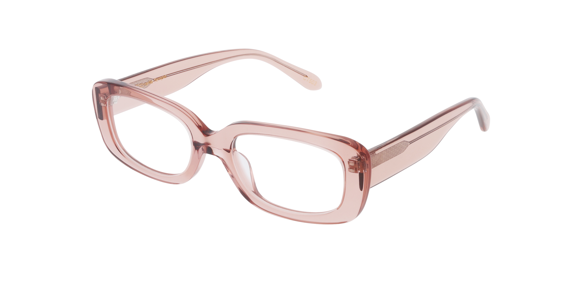 Maddy Crystal Rosewood AcetatEyeglass Frames von B24, Dreiviertelansicht