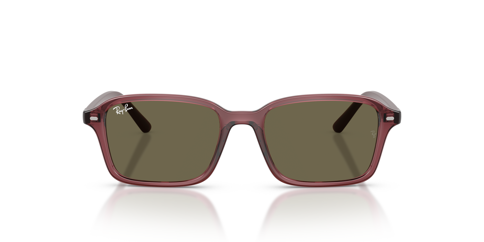 RB9131S Transparent Dark Violet KunststofSunglass Frames van B24, Vooraanzicht