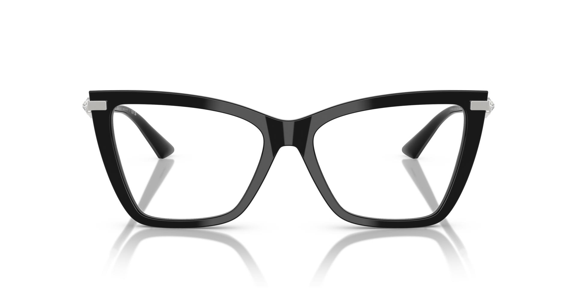 JC3020B Schwarz AcetatEyeglass Frames von B24, Vorderansicht