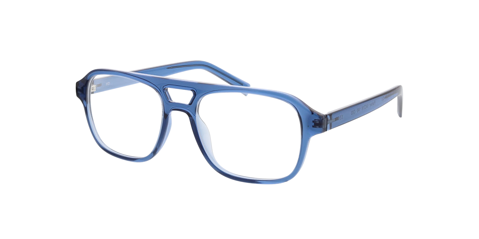Parker Kristallblau KunststoffEyeglass Frames von B24, Dreiviertelansicht