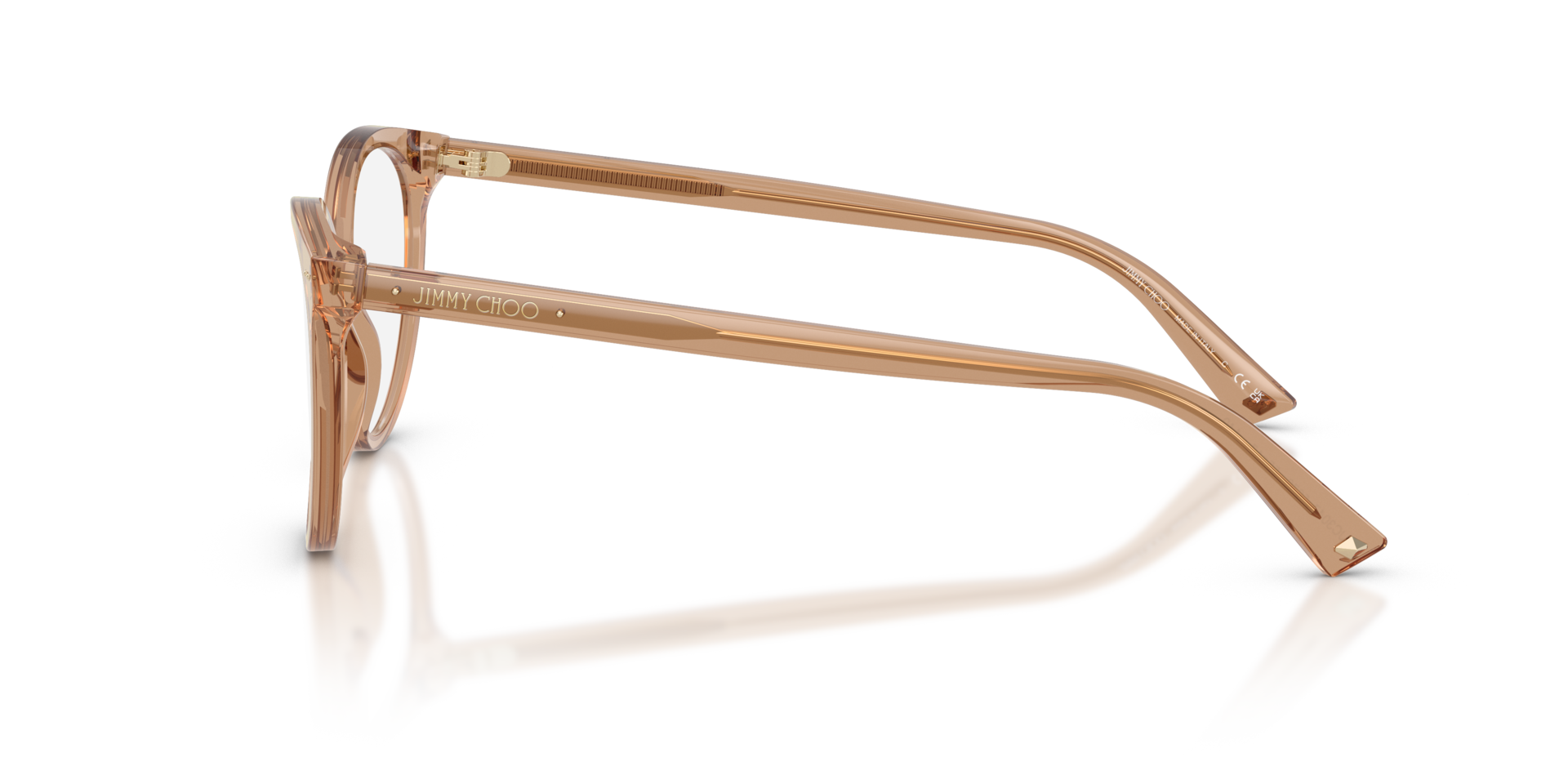 JC3047 Transparent Tan AcetatEyeglass Frames von B24, Seitenansicht