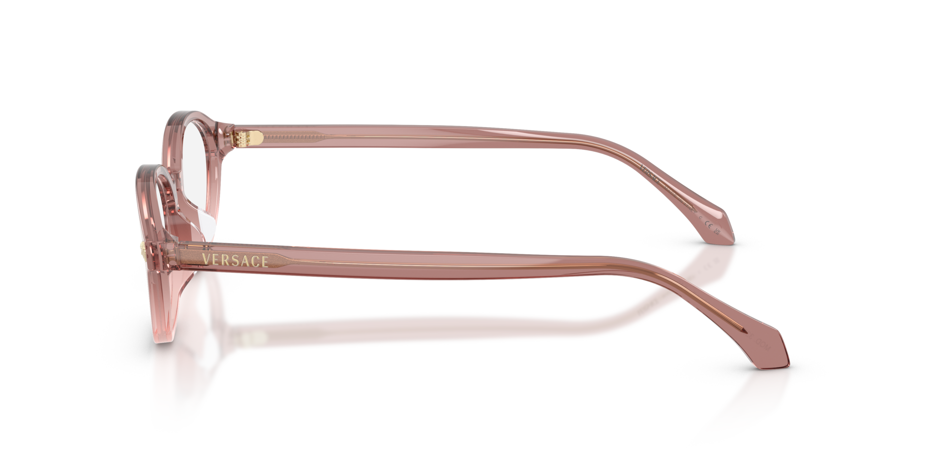VE3393D Brown & Pink AcetaatEyeglass Frames van B24, Zijaanzicht