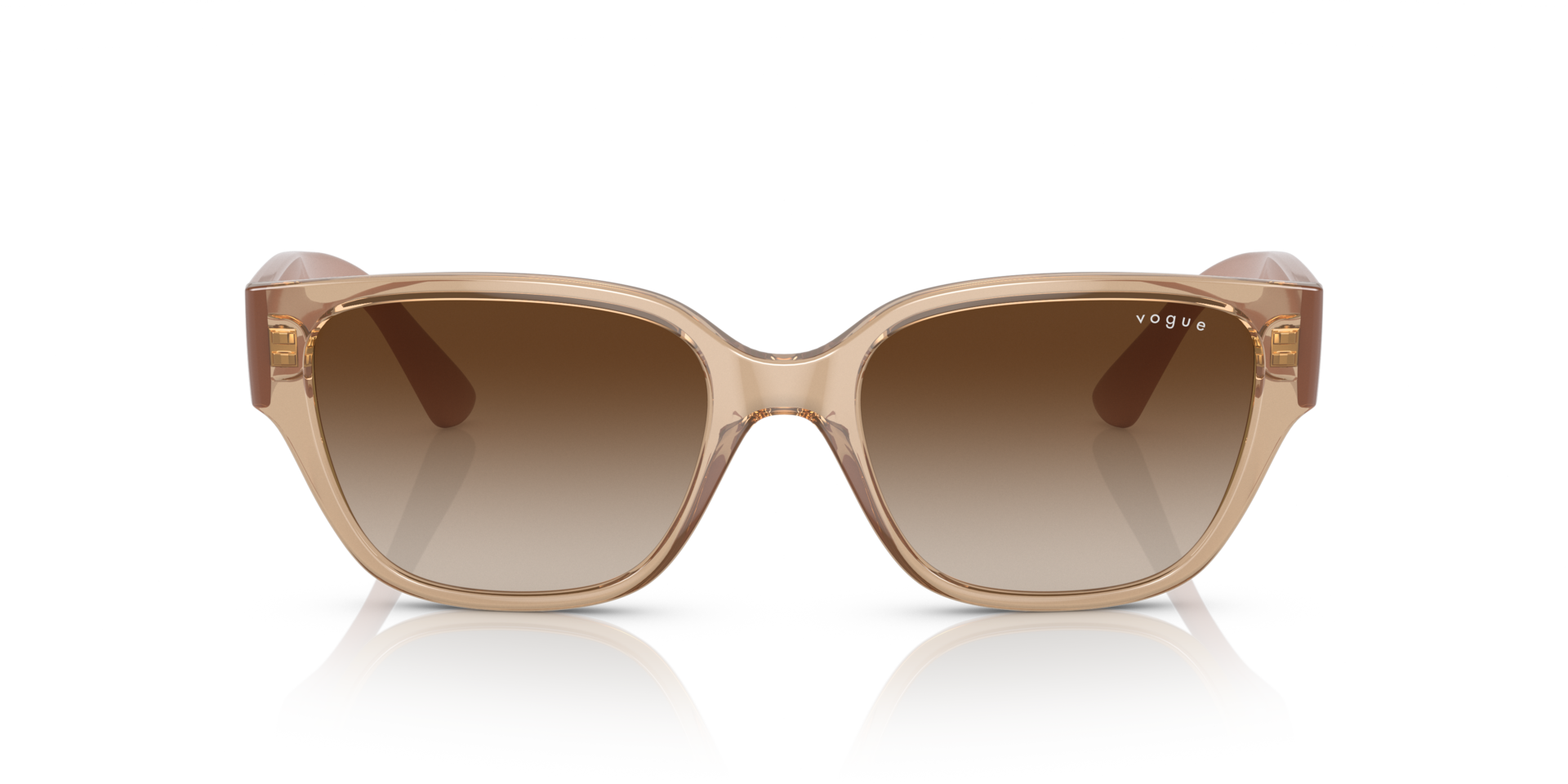 VO5459SB Hellbraun transparent KunststoffSunglass Frames von B24, Vorderansicht